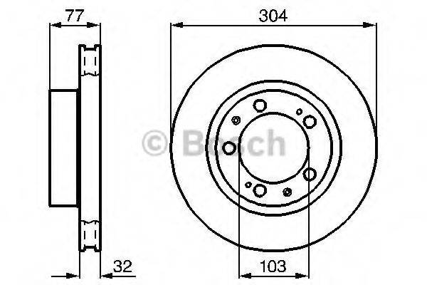 BOSCH 0986478408 гальмівний диск