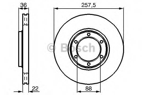 BOSCH 0986478596 гальмівний диск