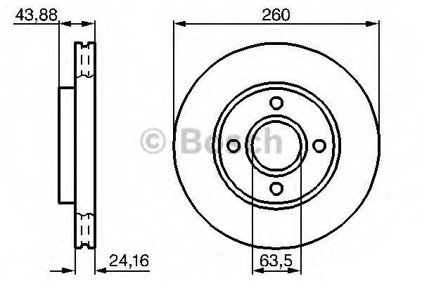 BOSCH 0986478671 гальмівний диск