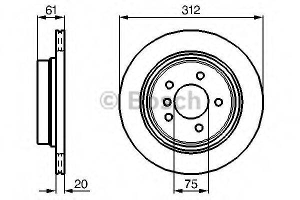 BOSCH 0986478768 гальмівний диск