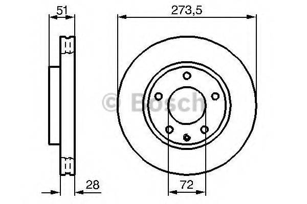 BOSCH 0986479016 гальмівний диск