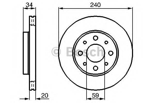 BOSCH 0986479B76 гальмівний диск