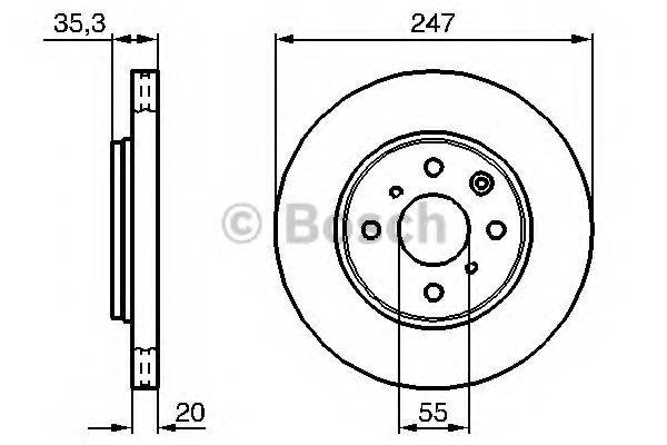 BOSCH 0986479B91 гальмівний диск