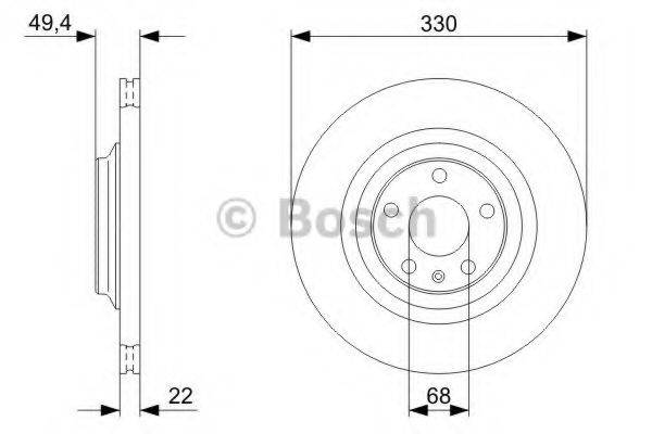 BOSCH 0986479C64 гальмівний диск