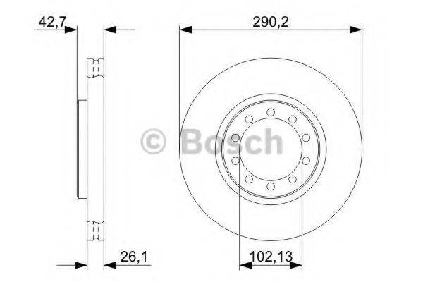 BOSCH 0986479342 гальмівний диск