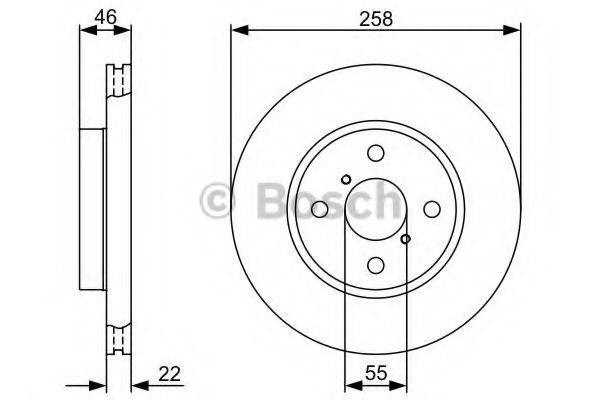 BOSCH 0986479C06 гальмівний диск