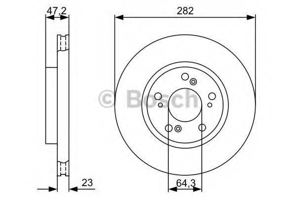 BOSCH 0986479365 гальмівний диск