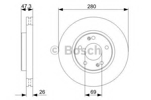 BOSCH 0986479C07 гальмівний диск