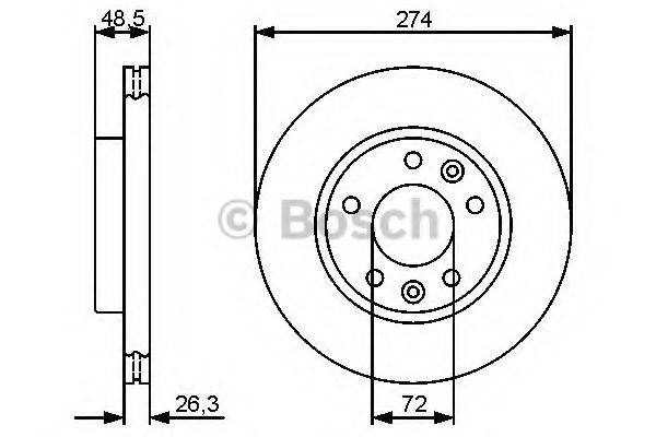 BOSCH 0986479444 гальмівний диск