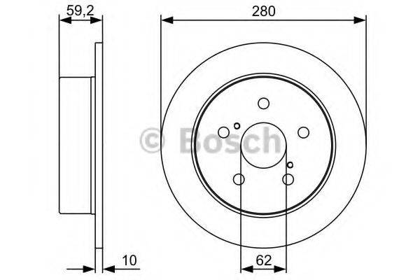 BOSCH 0986479520 гальмівний диск