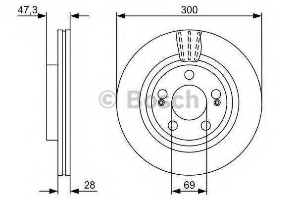 BOSCH 0986479537 гальмівний диск