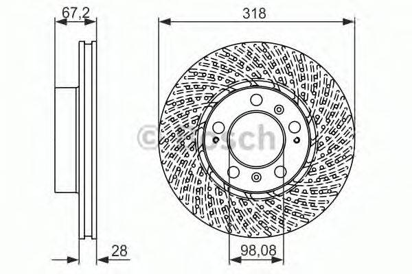 BOSCH 0986479550 гальмівний диск