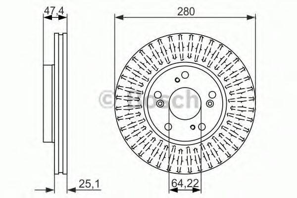 BOSCH 0986479625 гальмівний диск