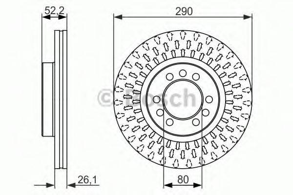 BOSCH 0986479626 гальмівний диск