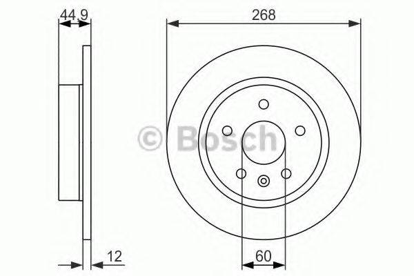 BOSCH 0986479C57 гальмівний диск