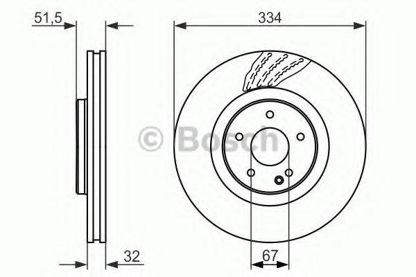 BOSCH 0986479650 гальмівний диск