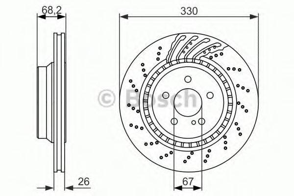 BOSCH 0986479654 гальмівний диск