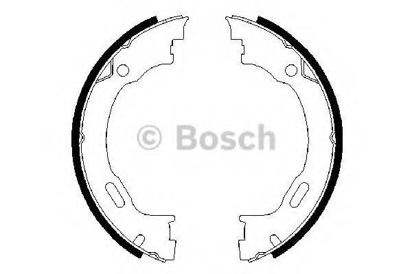 BOSCH 0986487609 Комплект гальмівних колодок, стоянкова гальмівна система