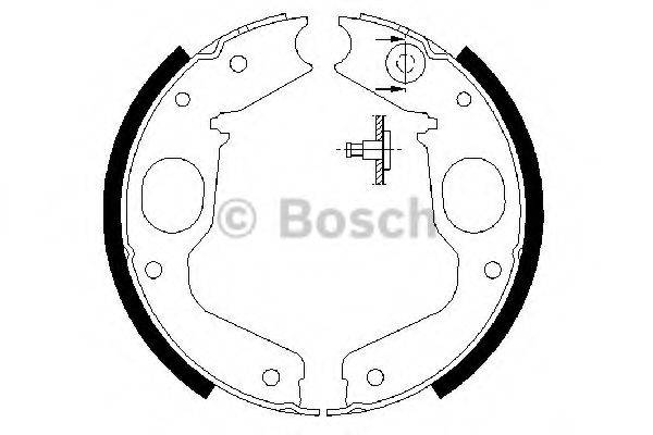 BOSCH 0986487719 Комплект гальмівних колодок; Комплект гальмівних колодок, стоянкова гальмівна система