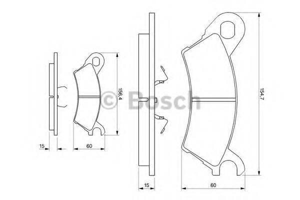 BOSCH 0986490370 Комплект гальмівних колодок, дискове гальмо