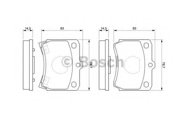 BOSCH 0986493550 Комплект гальмівних колодок, дискове гальмо