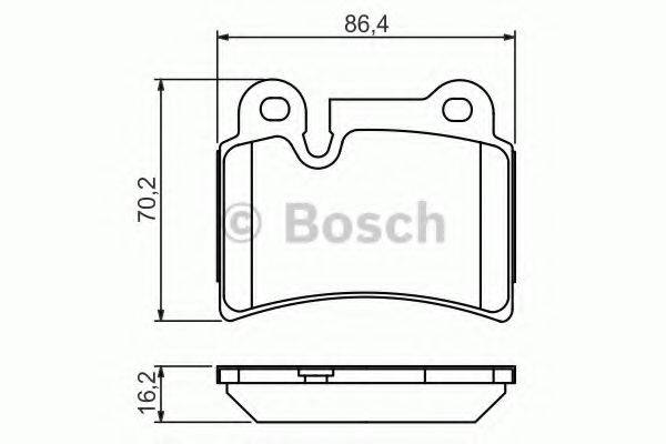 BOSCH 0986494210 Комплект гальмівних колодок, дискове гальмо