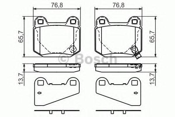 BOSCH 0986494229 Комплект гальмівних колодок, дискове гальмо