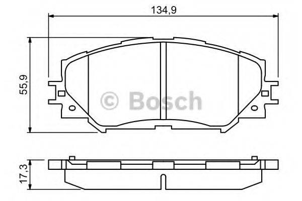 BOSCH 0986494240 Комплект гальмівних колодок, дискове гальмо