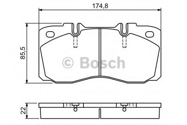 BOSCH 0986494257 Комплект гальмівних колодок, дискове гальмо