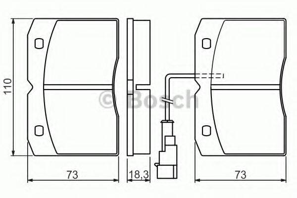 BOSCH 0986494276 Комплект гальмівних колодок, дискове гальмо