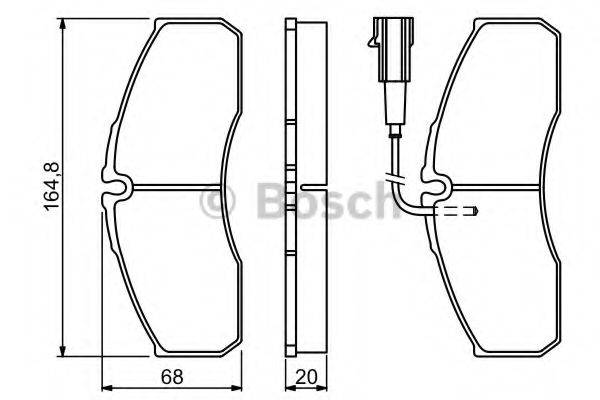 BOSCH 0986494278 Комплект гальмівних колодок, дискове гальмо