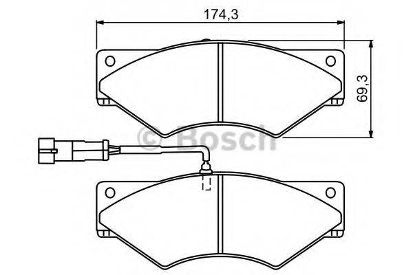 BOSCH 0986494296 Комплект гальмівних колодок, дискове гальмо