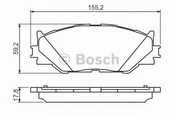 BOSCH 0986494316 Комплект гальмівних колодок, дискове гальмо