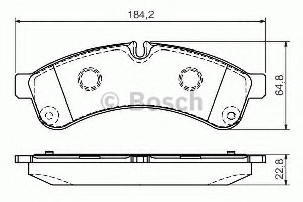 BOSCH 0986494335 Комплект гальмівних колодок, дискове гальмо