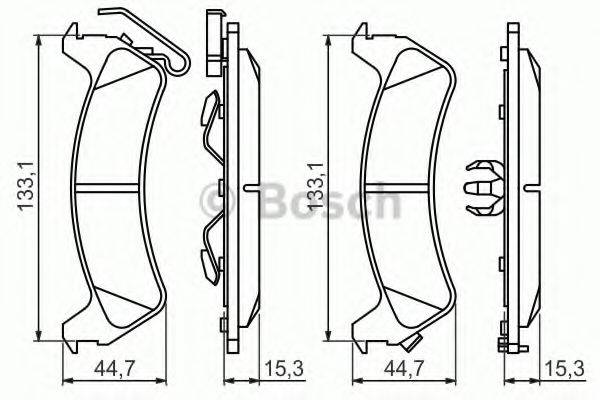 BOSCH 0986494348 Комплект гальмівних колодок, дискове гальмо