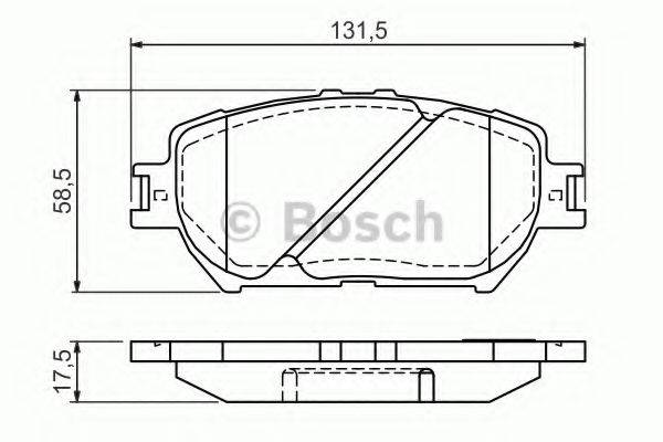 BOSCH 0986494363 Комплект гальмівних колодок, дискове гальмо