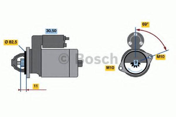 BOSCH 0001108123 Стартер