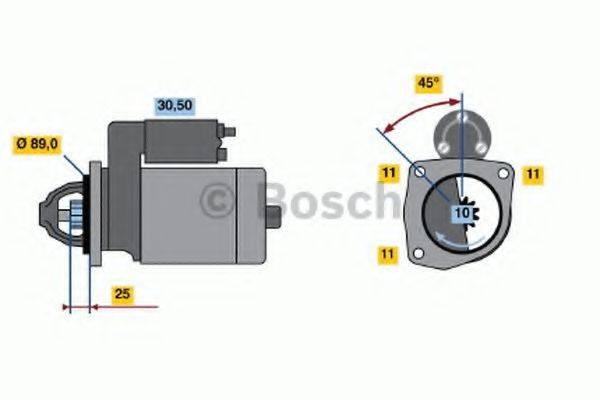 BOSCH 0986010960 Стартер