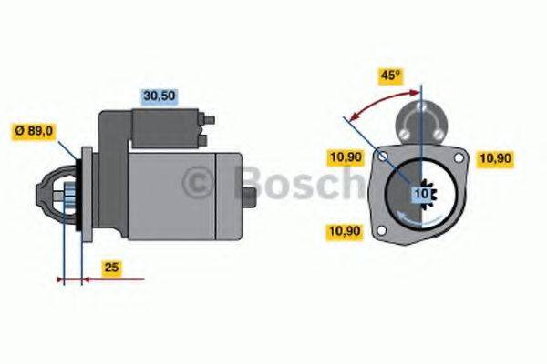 BOSCH 0986010970 Стартер