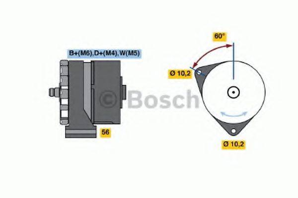 BOSCH 0986033800 Генератор