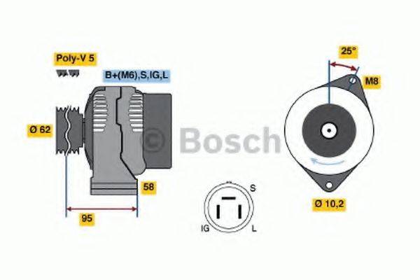 BOSCH 0986035501 Генератор