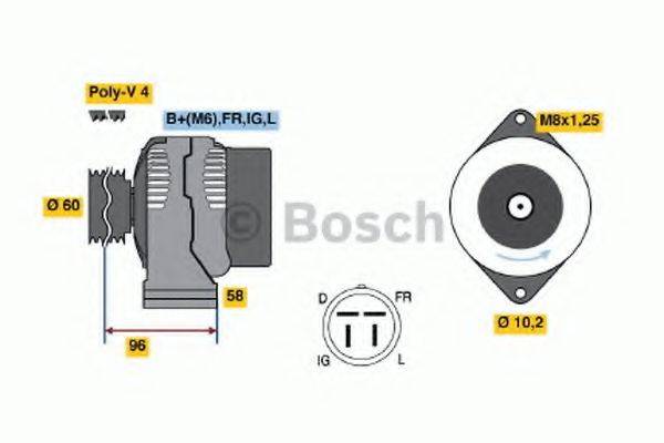 BOSCH 0986040910 Генератор