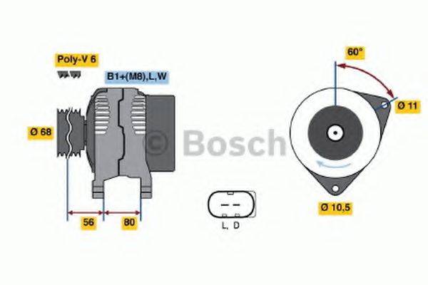 BOSCH 0986042670 Генератор