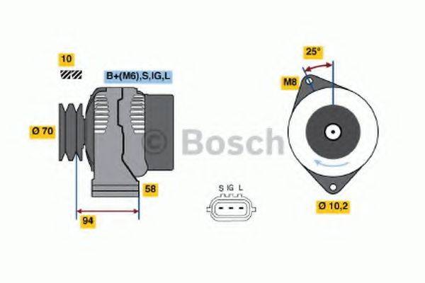 BOSCH 0986045901 Генератор