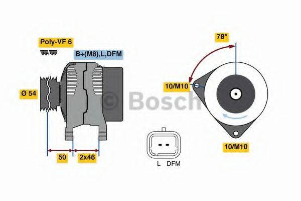 BOSCH 0986080190 Генератор