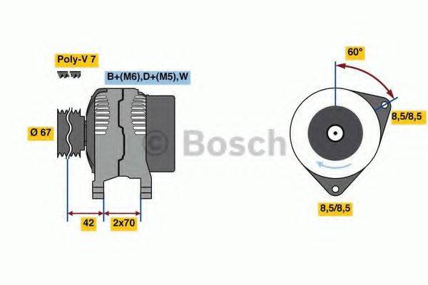 BOSCH 0986080830 Генератор