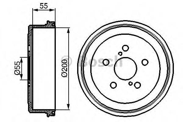 BOSCH 0986477139 Гальмівний барабан