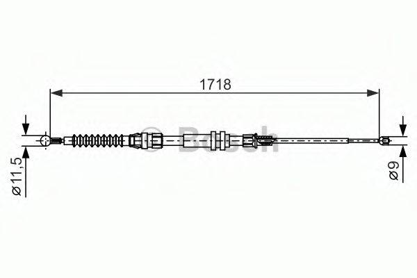 BOSCH 1987482378 Трос, стоянкова гальмівна система