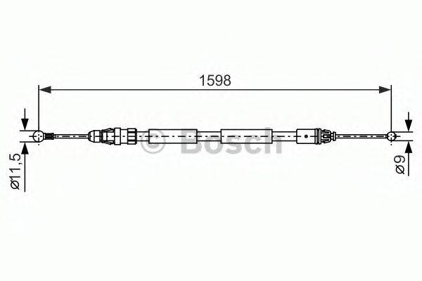 BOSCH 1987482388 Трос, стоянкова гальмівна система