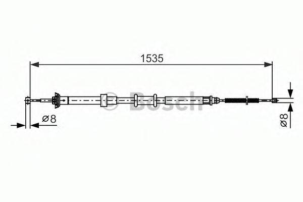 BOSCH 1987482393 Трос, стоянкова гальмівна система